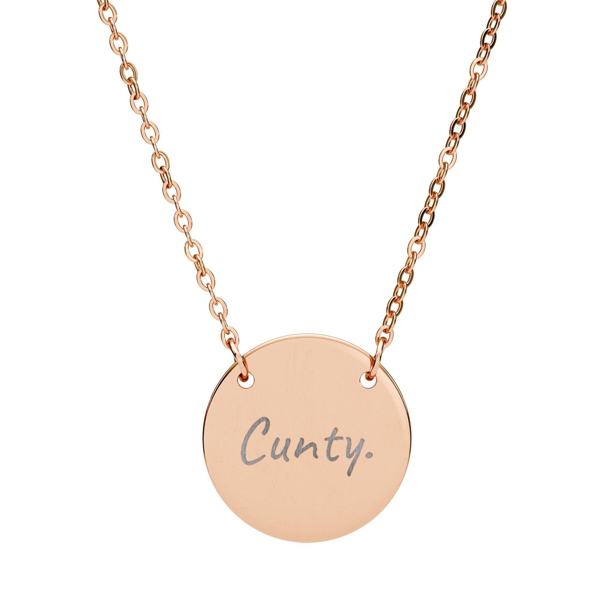 Cunty. Engraved Necklace