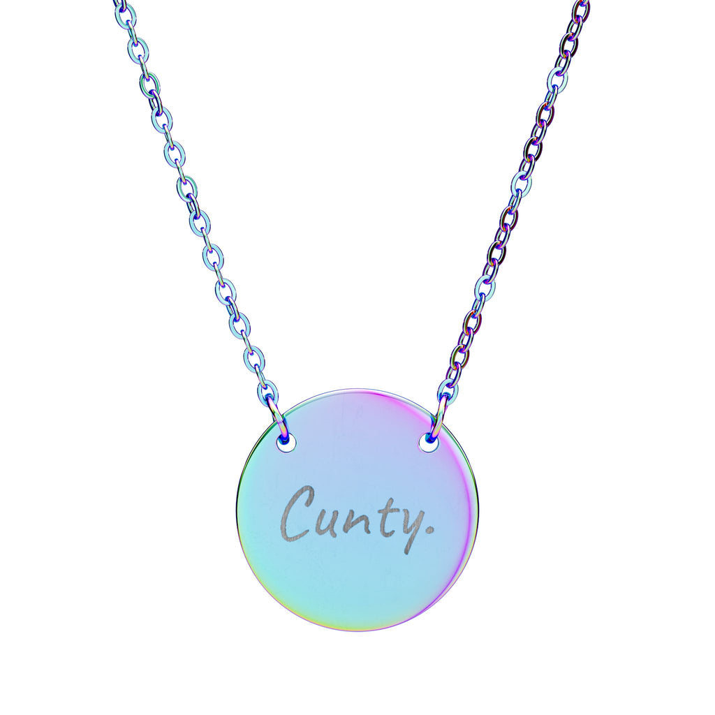 Cunty. Engraved Necklace