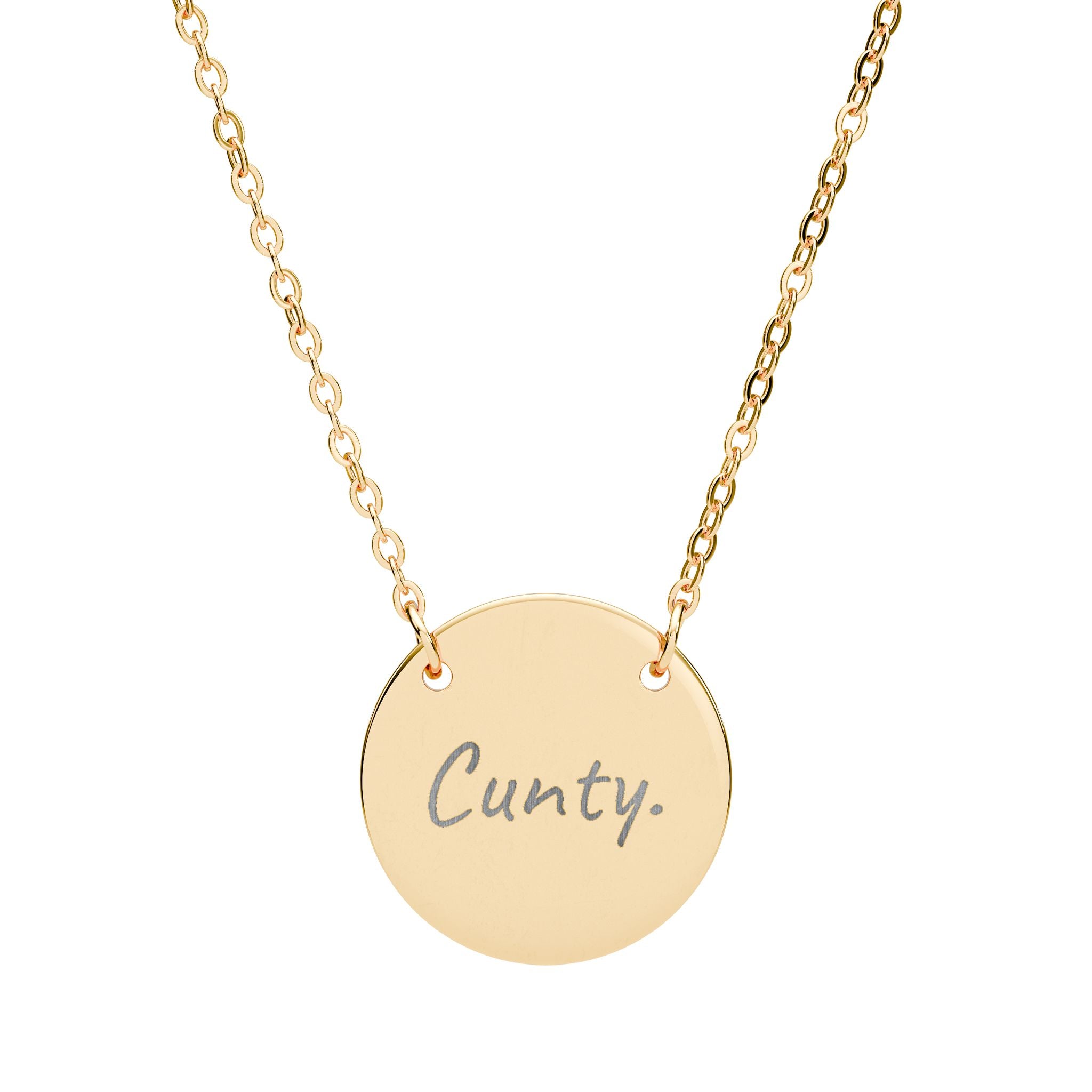 Cunty. Engraved Necklace