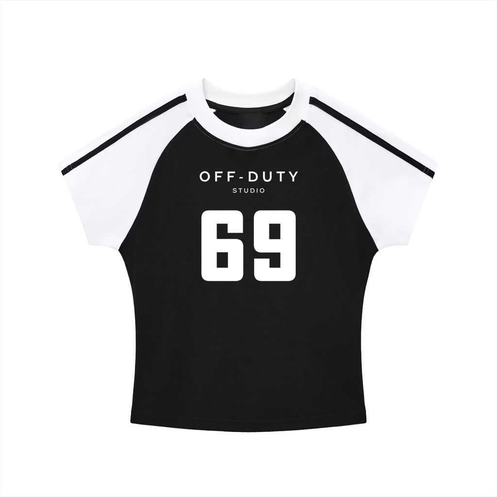 Side Stripe Cropped Tee