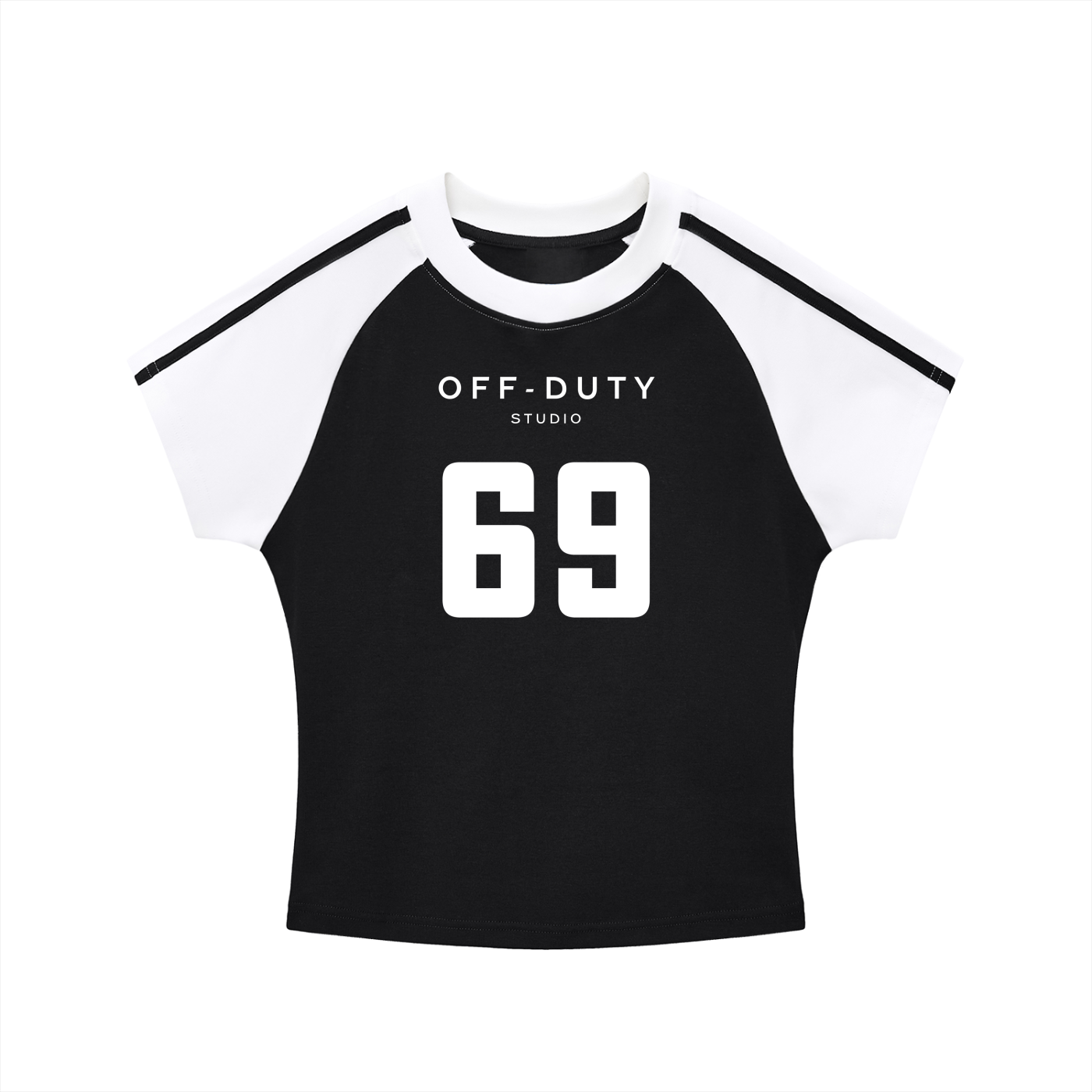 Side Stripe Cropped Tee