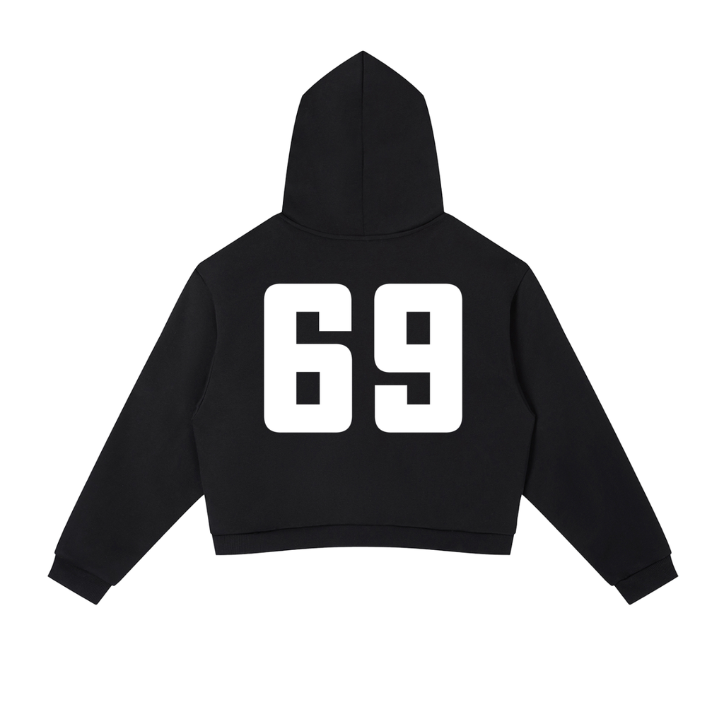 Contrast Side Stripe Cropped Hoodie