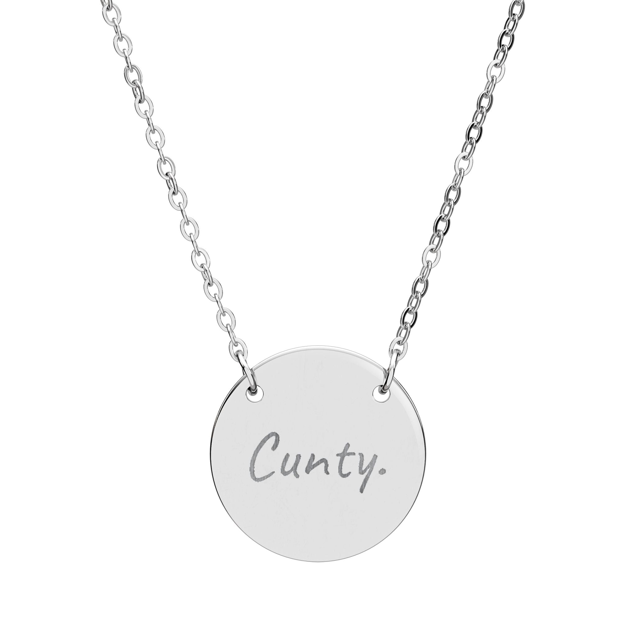 Cunty. Engraved Necklace