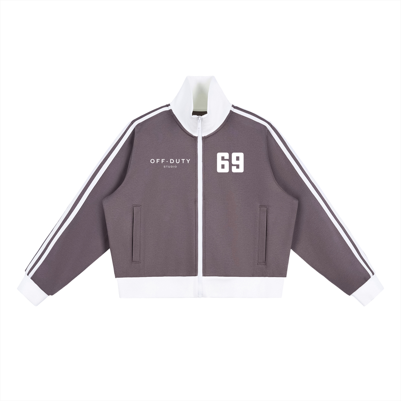 Side Striped Cropped Track Jacket