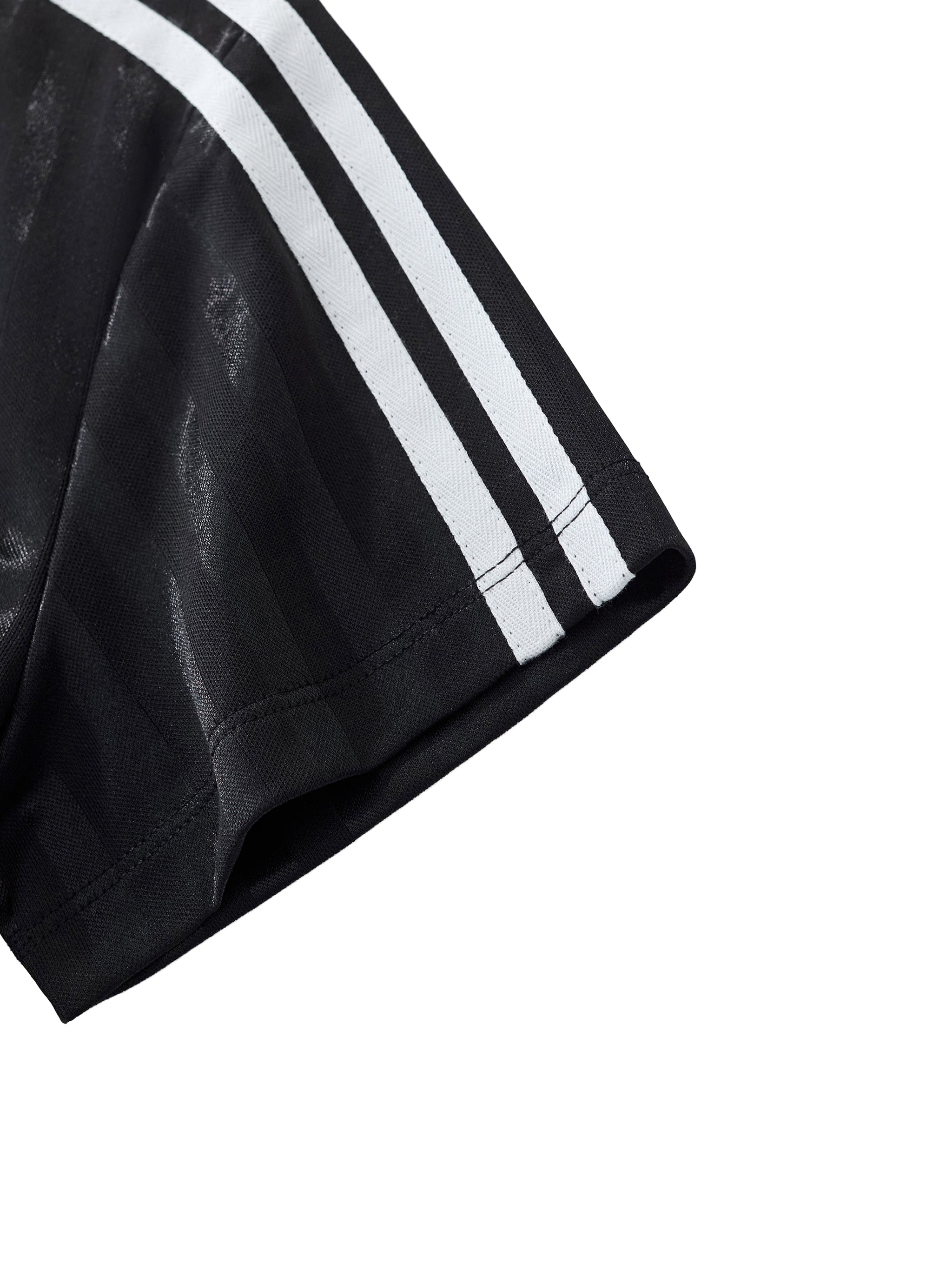 Contrast Collar Striped Cropped Jersey